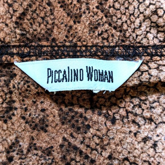 Vintage Piccalino Woman Skirt Set Womens L Snake Print Maxi Ruffles Mob Wife 90s - Picture 6 of 8